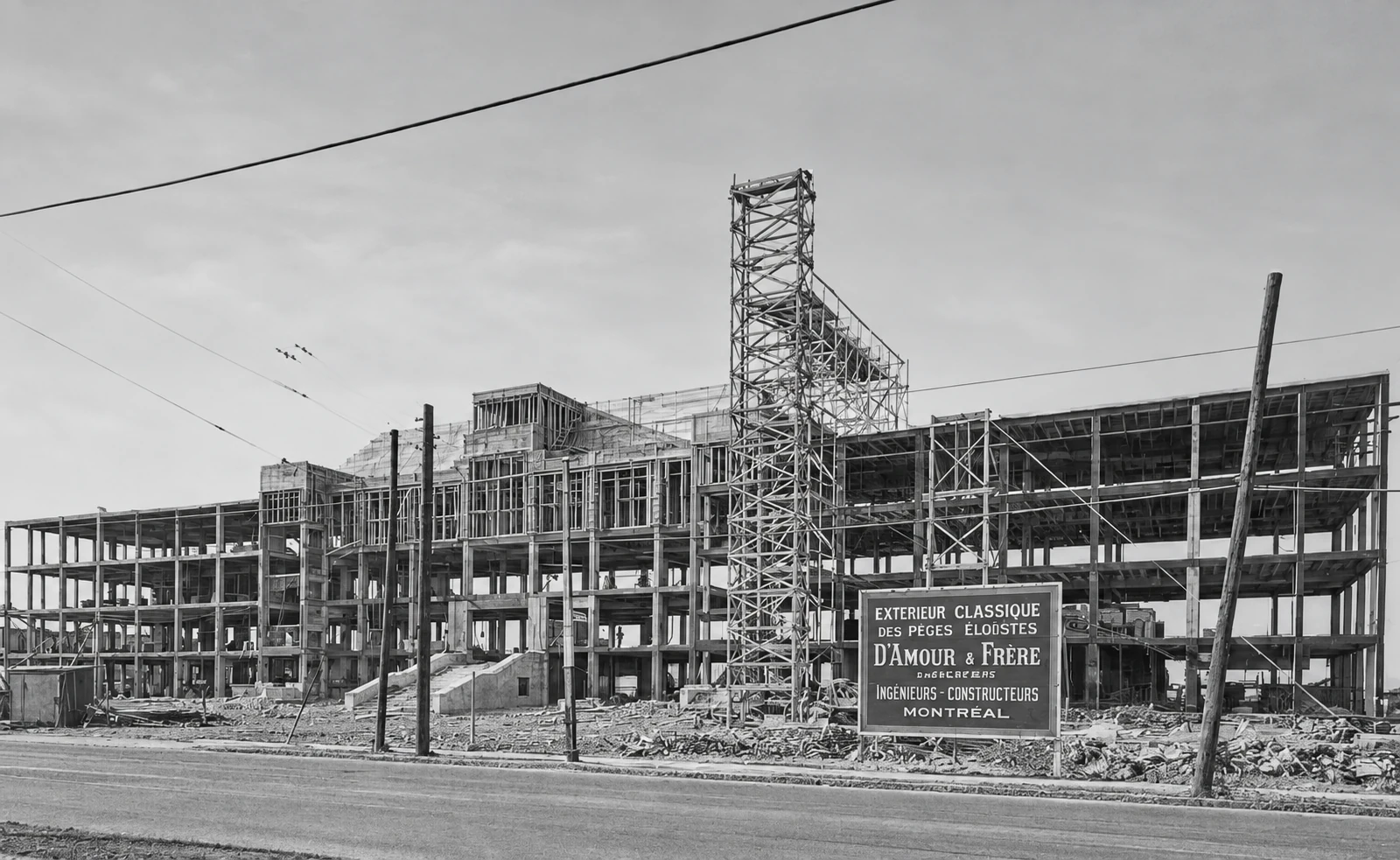 Construcción en 1953-1954