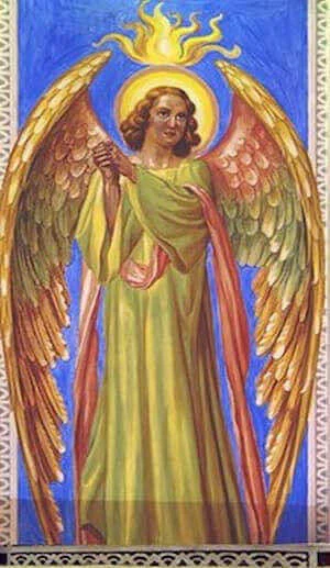 Angel with wings outstretched