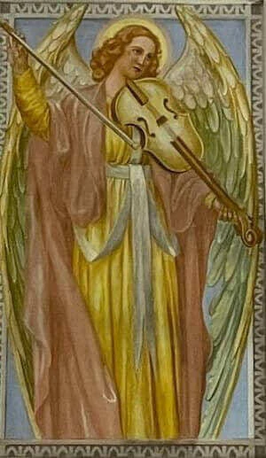 Angel playing the violin