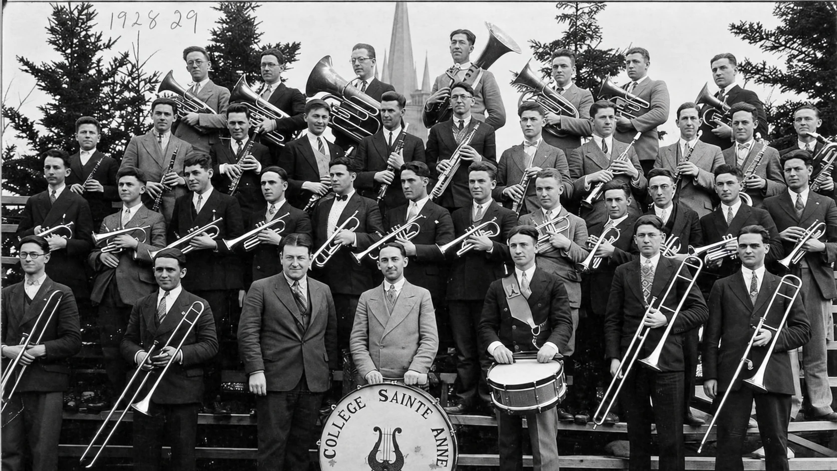 Banda del collegio · Philippe Arsenault, direttore · 1928–1929
